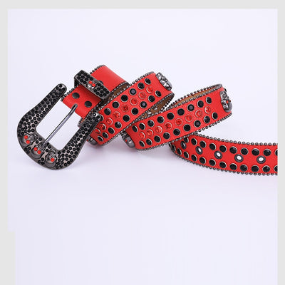 Cinturón con Calavera y Cristales Brillantes - Estilo Rockero - Image 18
