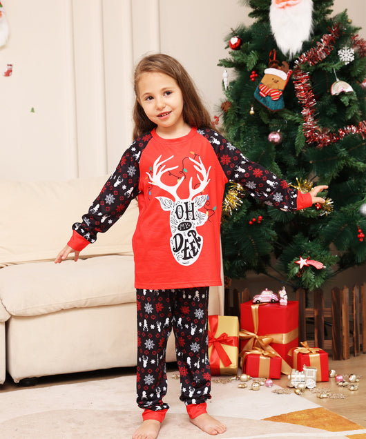 Pijama Navideño Familiar a Juego - Diseño Reno y Copo de Nieve - Image 4