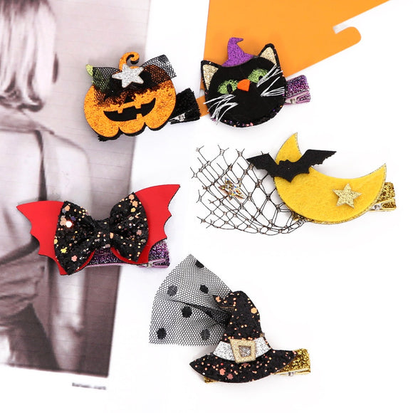 Clip Pumpkin Bow - Pasador Decorativo Calabaza