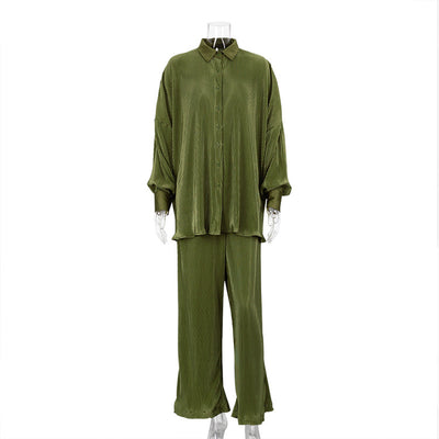 Pantalones Plisados Sueltos Estilo Retro Europeo Americano para Mujer - Image 14