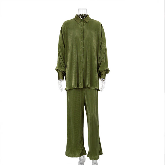 Pantalones Plisados Sueltos Estilo Retro Europeo Americano para Mujer - Image 14