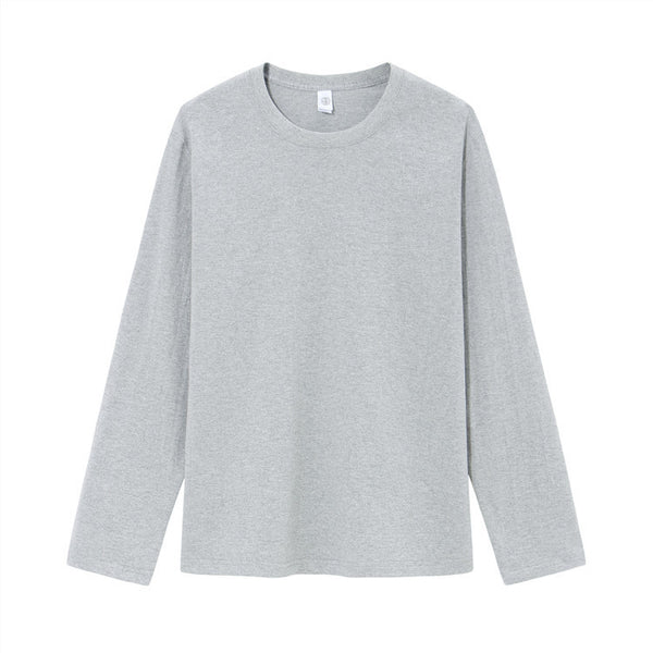 Camiseta Manga Larga Blanca Hombre Algodón Puro Oversized
