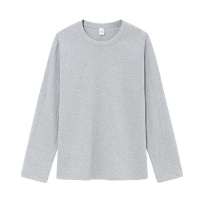 Camiseta Manga Larga Blanca Hombre Algodón Puro Oversized - Image 2
