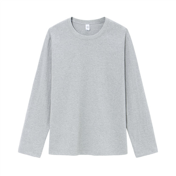 Camiseta Manga Larga Blanca Hombre Algodón Puro Oversized
