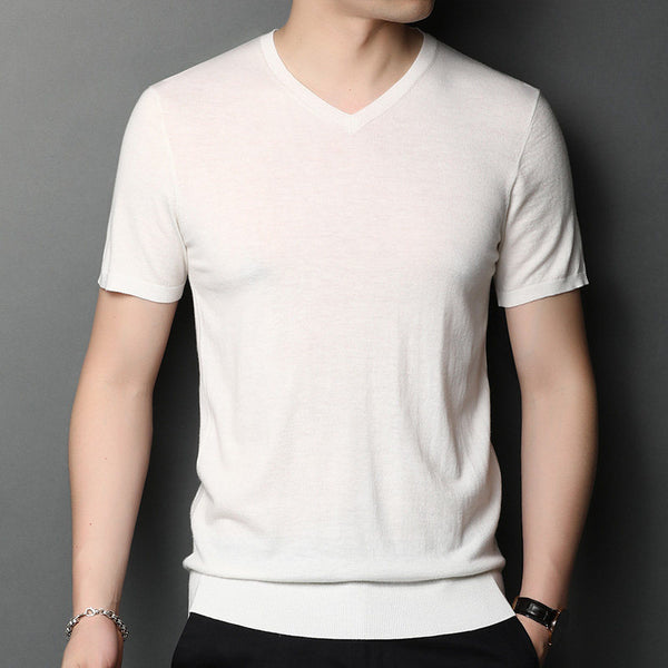 Camiseta de Lana Manga Corta para Hombre - Primavera