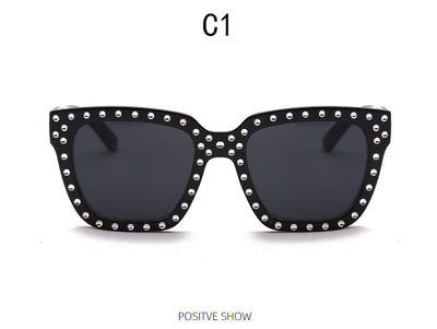 Gafas de Sol Grandes con Strass Estilo Europeo y Americano para Mujer - Image 14