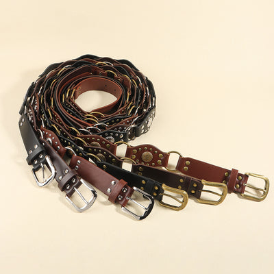 Cinturón Vintage Unisex con Hebilla de Metal Remachado - Estilo Punk Hip Hop - Image 13
