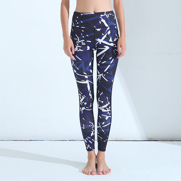 Pantalones Deportivos con Malla Estampada para Fitness