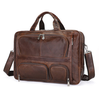 Bolso Bandolera de Cuero Encerado para Hombre - Image 6