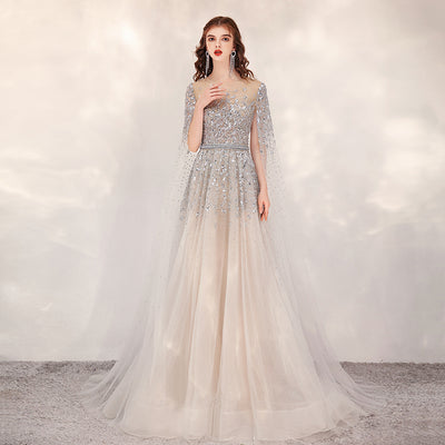 Vestido de Noche Largo Dorado Premium con Mangas Volantes - Image 11