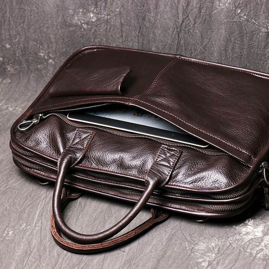 Maletín Bandolera de Cuero para Hombre - Gran Capacidad - Image 5