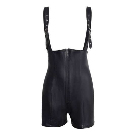 Overol Levantacaderas de Cuero PU con Cintura Ajustable para Mujer - Image 19