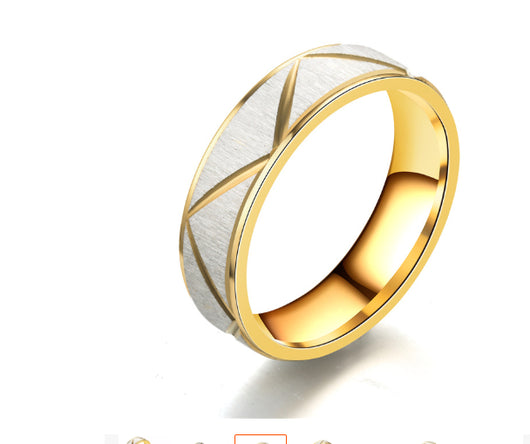 Anillo de Pareja en Acero Titanio Chapado en Oro 24K - Image 8