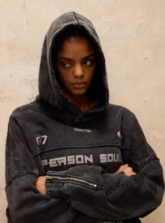 Sudadera Pesada con Símbolo Meta y Acabado Cepillado - Image 13