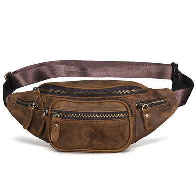 Bolsa Messenger de Cuero Retro - Gran Capacidad para Viajes y Trabajo - Image 2