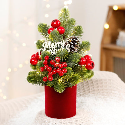 Adornos Navideños LED Piñas de Pino Miniatura Norbison para Árbol de Escritorio - Image 3
