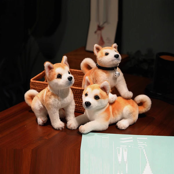 Peluche Perro Akita Realista - Juguete de Simulación Premium