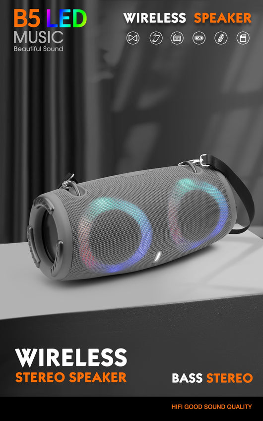 Parlante Portátil War Drum Bluetooth con Luces RGB - Resistente al Agua - Image 13