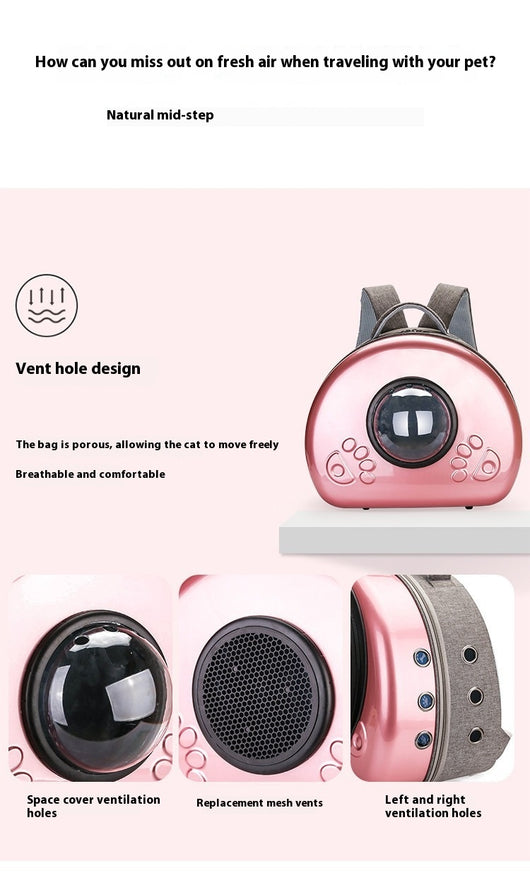 Mochila Transportadora Transparente para Mascotas con Cápsula Espacial - Image 13