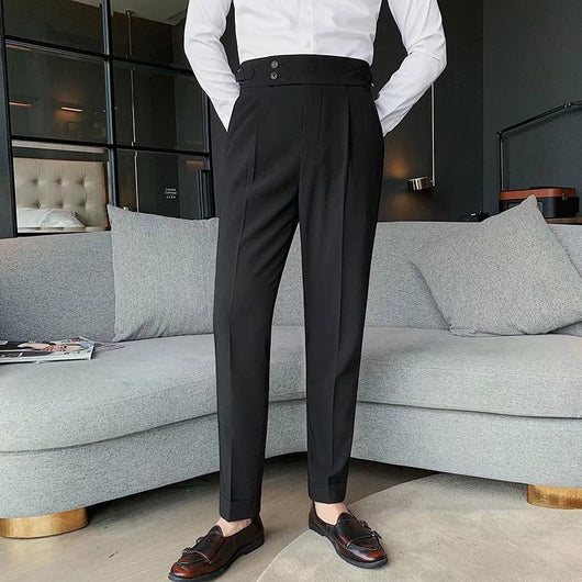 Pantalones Cropped Casuales de Corte Recto para Hombre - Image 11