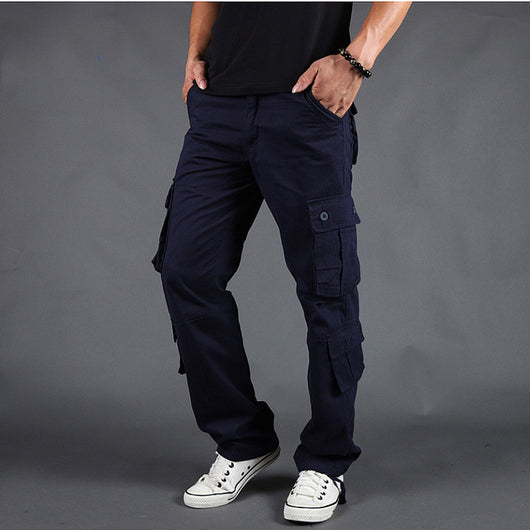 Pantalones de Trabajo Hombre Talla Grande Múltiples Bolsillos Corte Relajado - Image 6