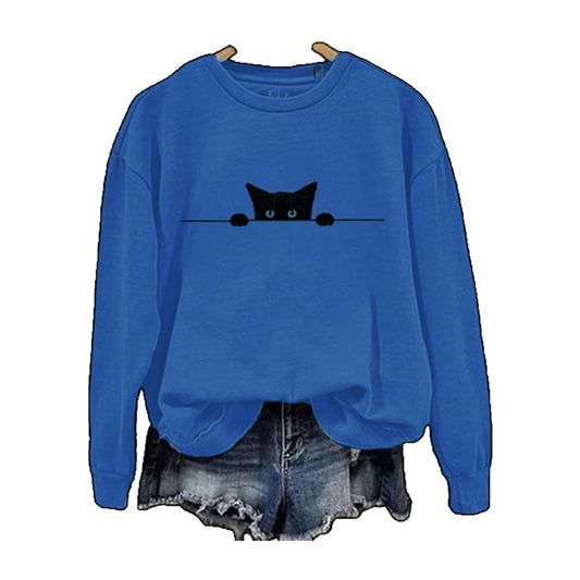 Blusa Suelta de Manga Larga con Diseño Estampado - Image 2