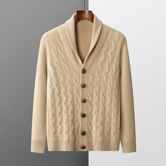 Suéter Grueso para Hombre con Cuello Retorcido y Botones - Image 6