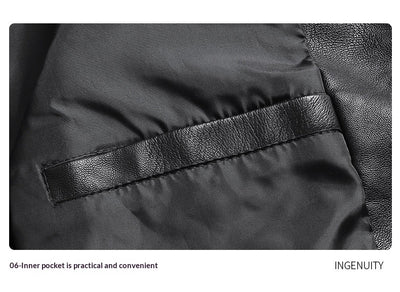 Chaqueta de Cuero PU Ajustada para Hombre con Cuello Alzado Estilo Motociclista - Image 7