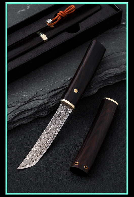 Cuchillo de Frutas Japonés Acero Damasco M390 - Image 13
