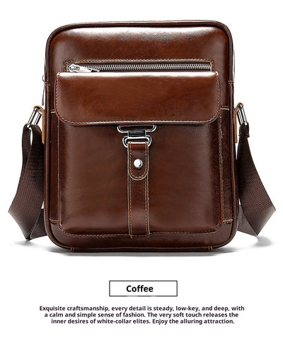 Bolso Mensajero de Cuero Vintage para Hombre - Piel Vacuna Premium - Image 16