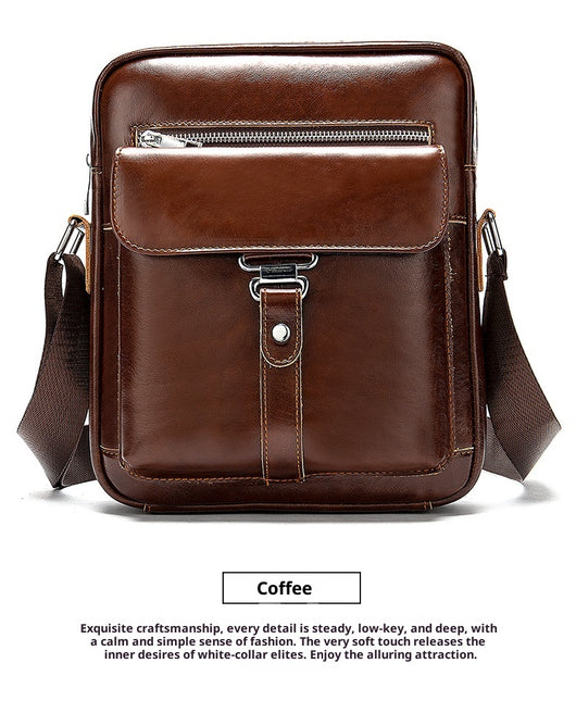 Bolso Mensajero de Cuero Vintage para Hombre - Piel Vacuna Premium - Image 16