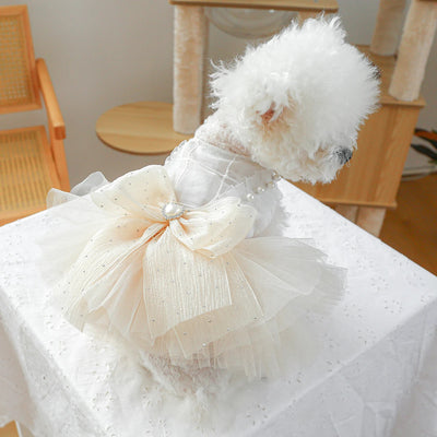 Vestido de Gala Tutu para Perros - Diseño Elegante con Tul y Decoración en Pecho y Espalda - Image 3