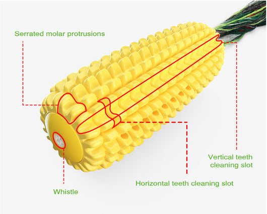 Juguete Mordedor Resistente Forma de Elote con Sonido para Mascotas - Image 4