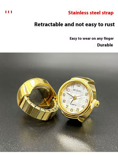 Reloj Anillo Versátil Dorado y Plateado - Diseño Minimalista All-Match - Image 19