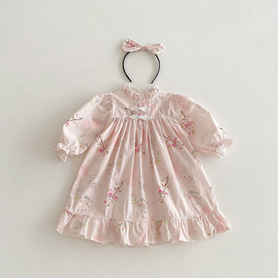 Enterizo Manga Larga para Bebé Niña Estilo Retro Tang - Image 21