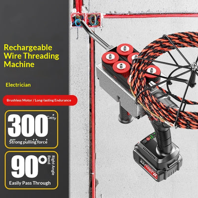 Máquina Enhebrador de Cable Automática Brushless con Batería de Litio para Electricistas