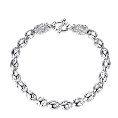 Pulsera de Hombre Cabeza de Dragón en Plata - Image 3