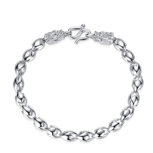 Pulsera de Hombre Cabeza de Dragón en Plata - Image 3