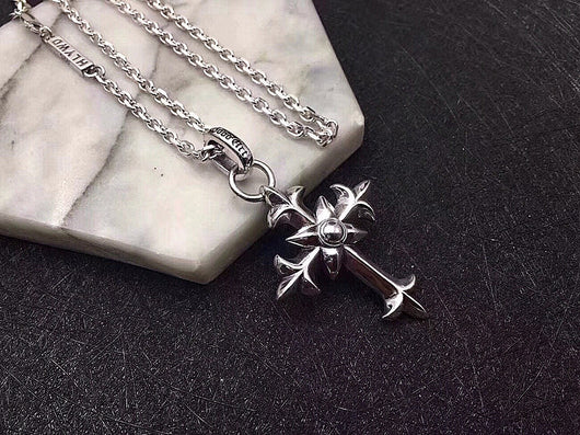 Cadena de Plata Tailandesa con Colgante Cruz - Estilo Hip Hop Urbano Retro - Image 11