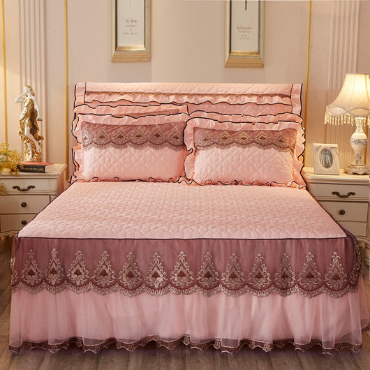 Cubrecama Acolchado de Encaje Premium para Cama Matrimonial 1.8m - Image 16