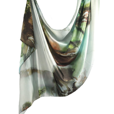 Pañuelo de Seda Estampado Mármol Étnico Premium - Image 7
