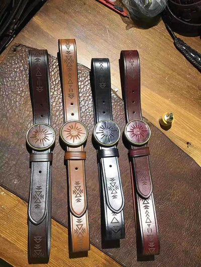 Cinturón de Cuero Vacuno Retro para Hombre - Estilo Casual Auténtico - Image 10