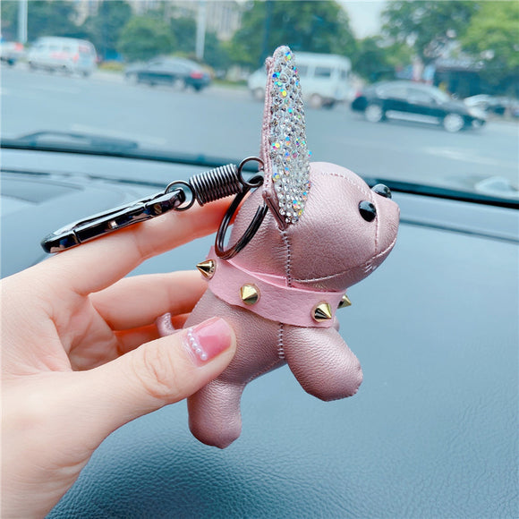 Llavero de Cuero Diamante para Perro
