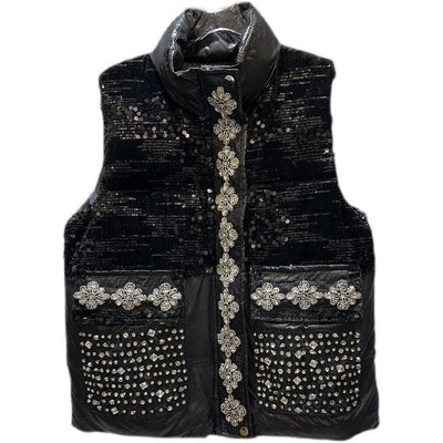 Chaqueta Acolchada de Algodón con Pedrería para Mujer - Image 4