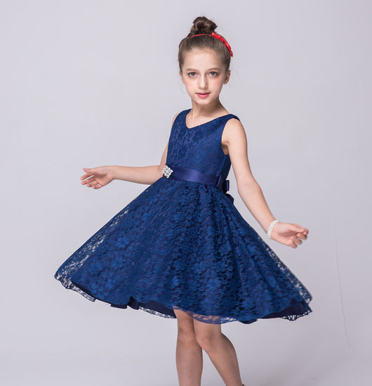 Vestido de Encaje Elegante para Niñas - Estilo Europeo y Americano - Image 5
