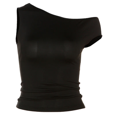 Chaleco Ajustado con Cuello Diagonal y Escote Descubierto - Image 6