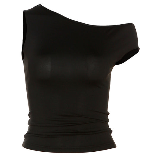 Chaleco Ajustado con Cuello Diagonal y Escote Descubierto - Image 6