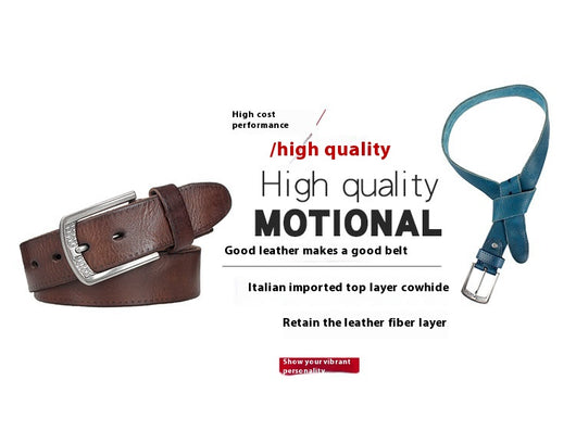 Cinturón de Cuero Genuino para Hombre con Hebilla de Aleación Ajustable - Image 10