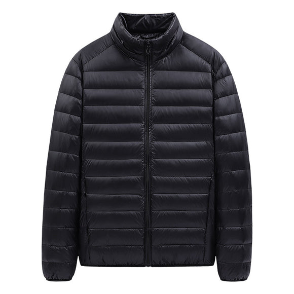 Chaqueta de Plumas Ligera para Hombre con Cuello Alto