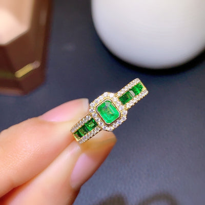 Anillo de Esmeralda Natural Colombiana para Mujer - Image 3
